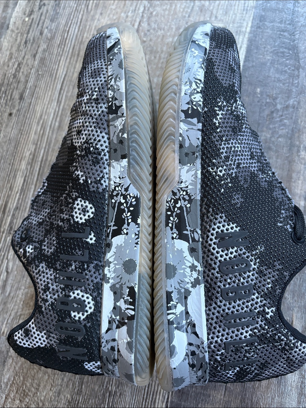 NOBULL Black and White Knit Training Shoes - Picture 9 of 11